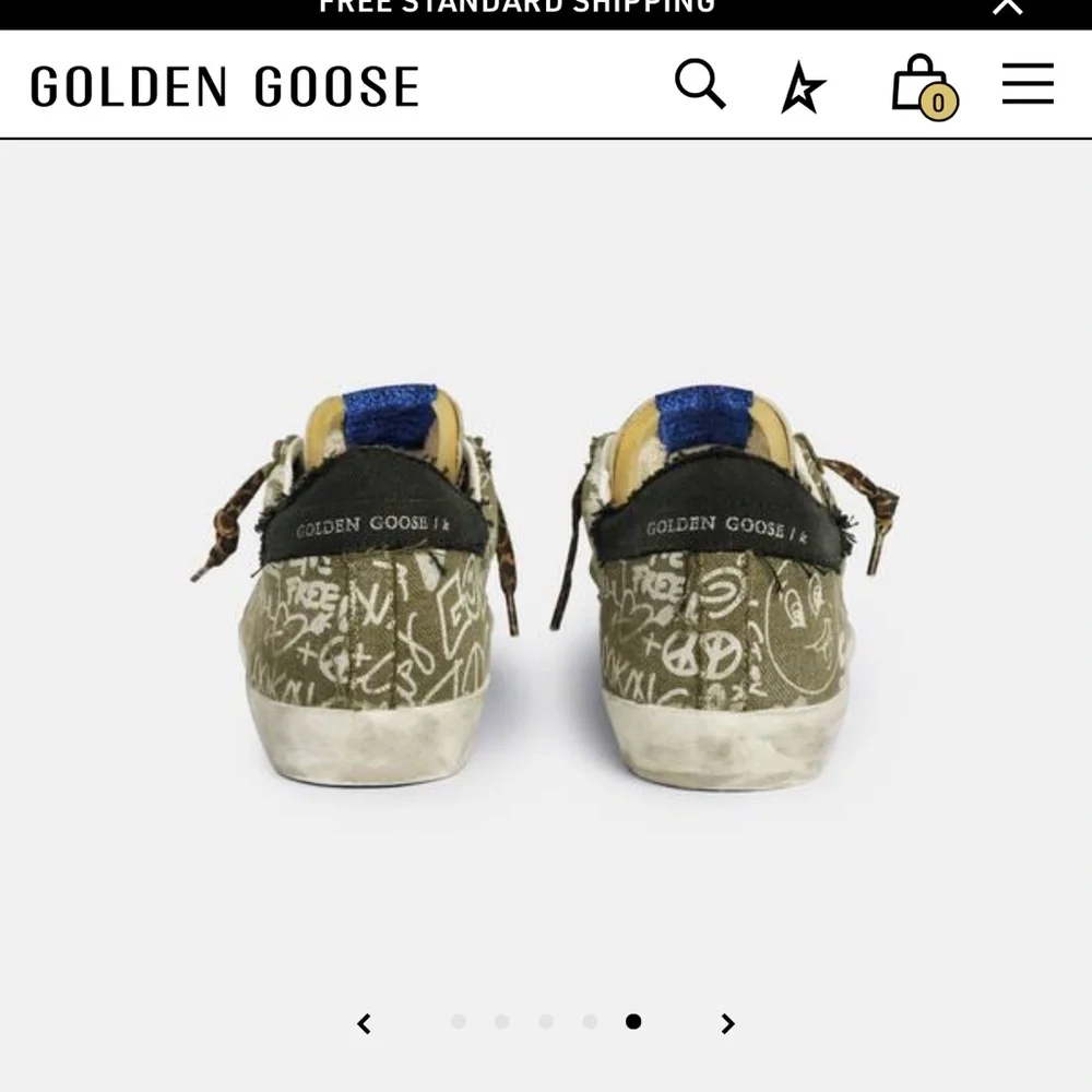 Golden Goose Limited Ed Super-Star sneakers green cotton w/contrasting white 39 - Picture 2 of 16